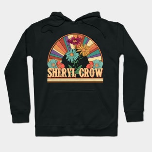 Sheryl Flowers Name Crow Personalized Gifts Retro Style Hoodie